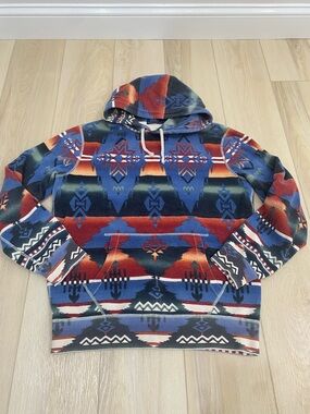 RALPH LAUREN POLO AZTEC SOUTHWESTERN BEACON HOODIE SIZE M
